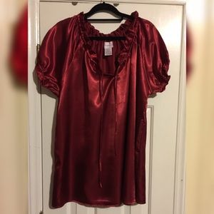 Amoureuse 2piece Wine color short sleeve sleepwear